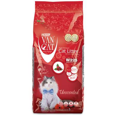 Наполнитель для кошек Van Cat Natural комкующийся натуральный 15кг