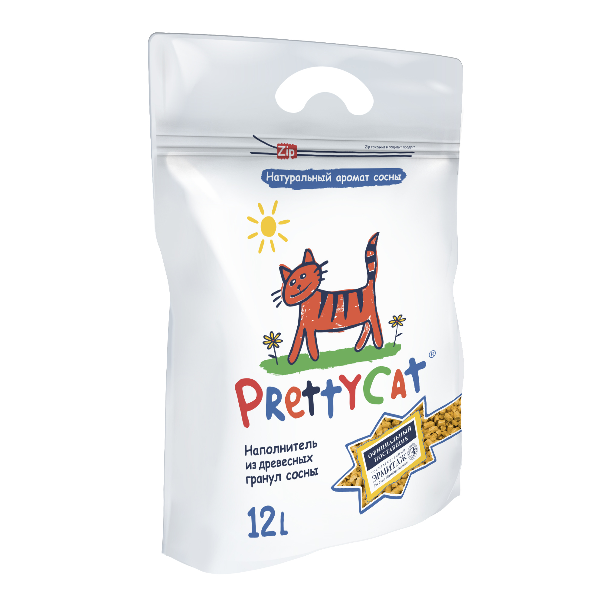 Наполнитель для кошек PrettyCat Wood Granules древесный 12л - фото 1