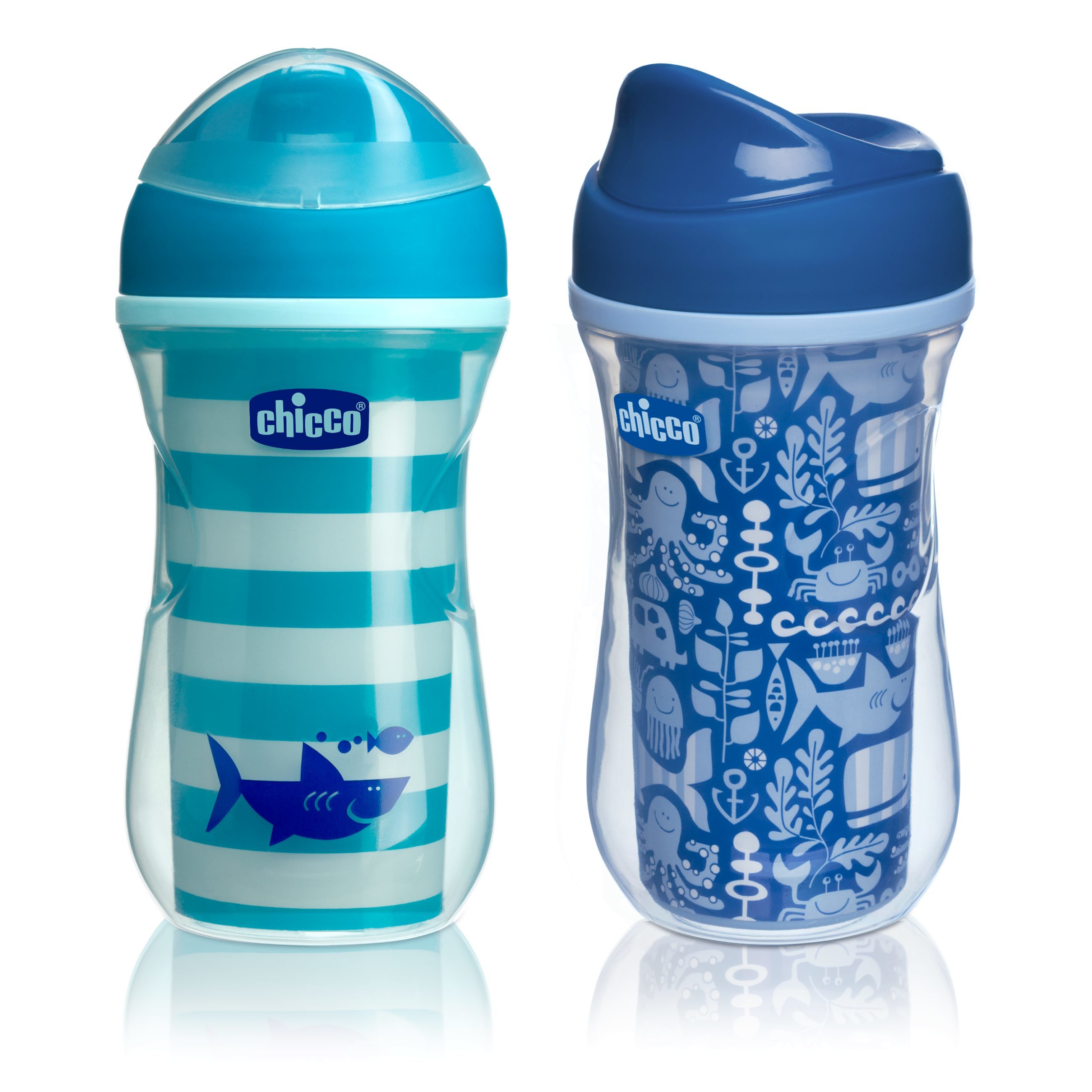 Поильник Chicco Active Cup Акула носик ободок 266мл с 14месяцев 340624132 - фото 5