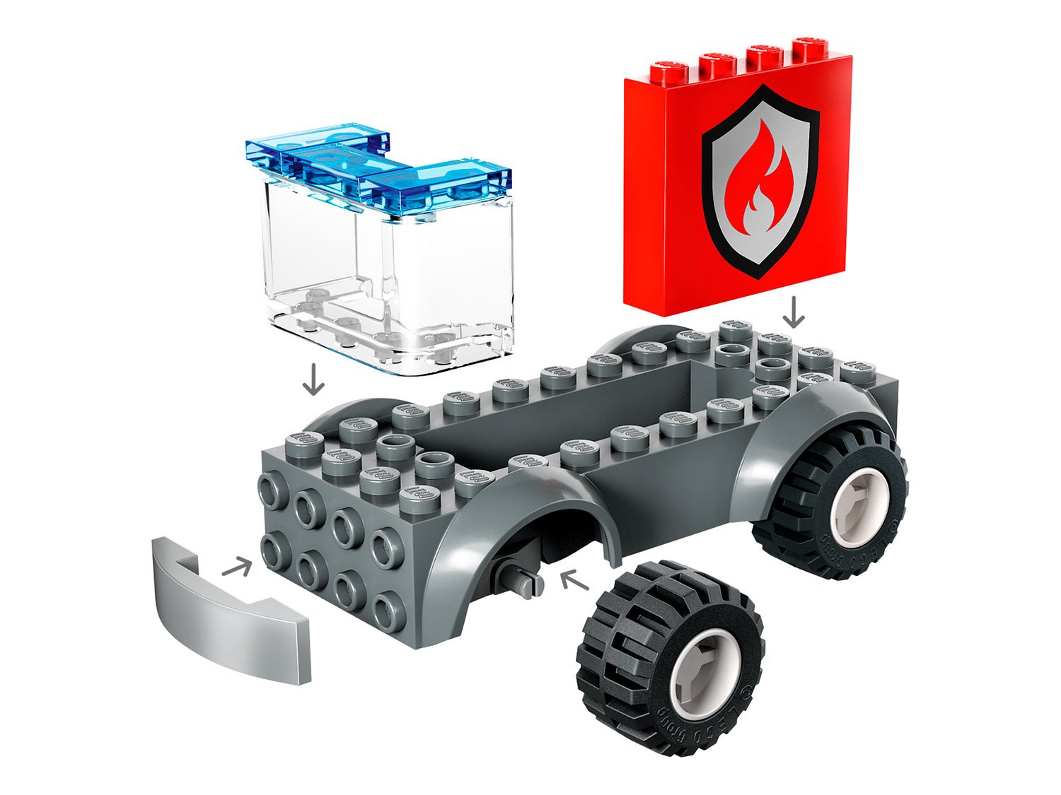 Конструктор LEGO City Пожарная часть и машина блочный - фото 5