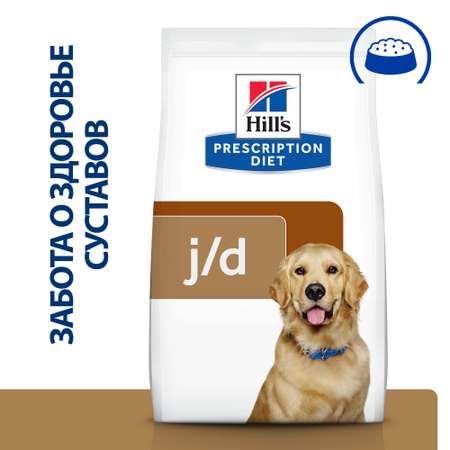 Корм для собак HILLS 12кг Prescription Diet j/d Joint Care для здоровья суставов с курицей сухой