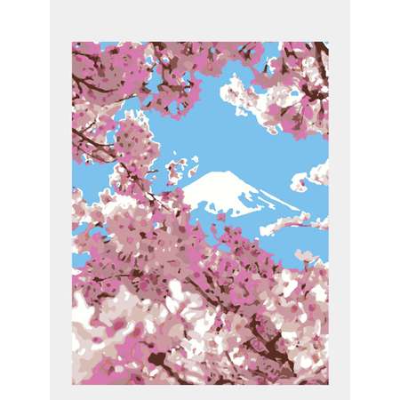 Картина по номерам 30х40 Selfica Японская вишня