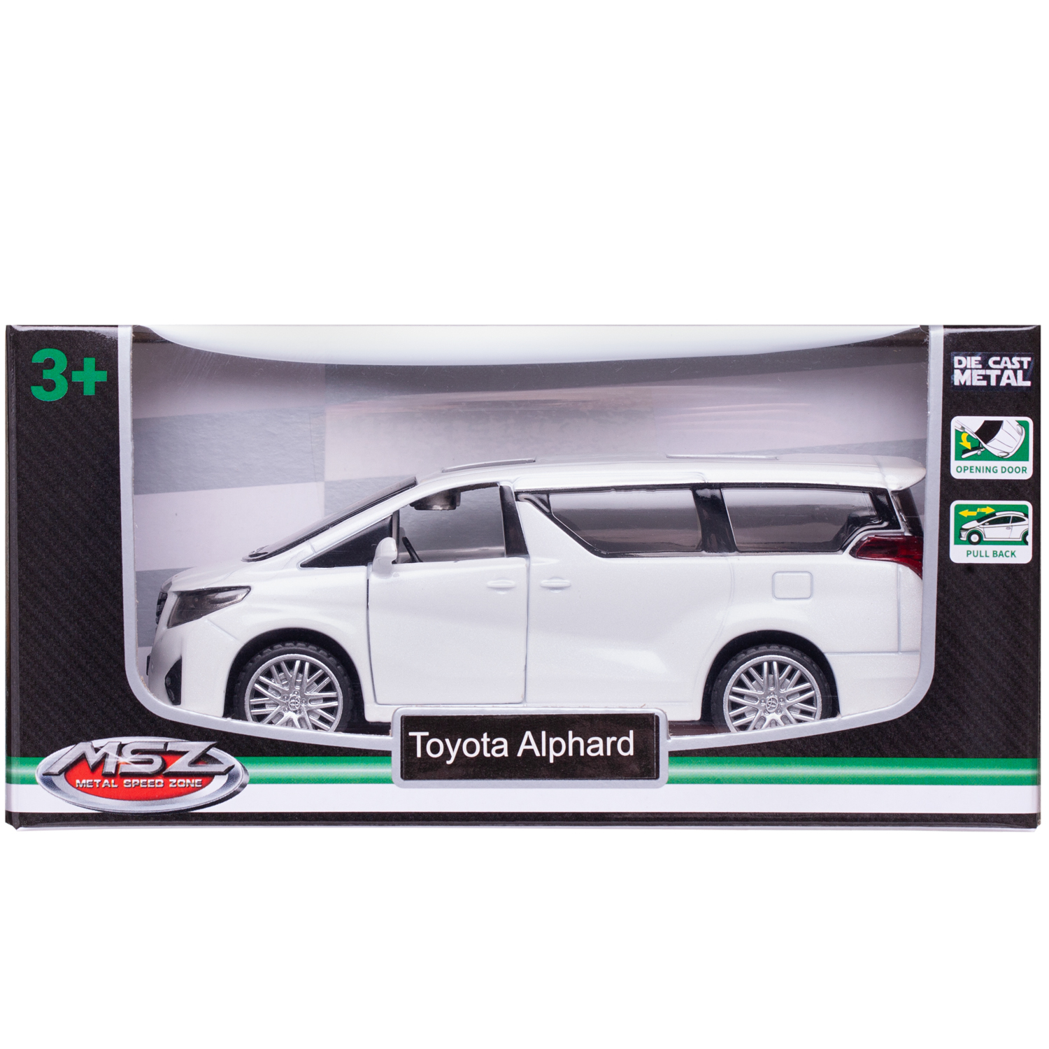 Автомобиль Abtoys Toyota MSZ 1:43 инерционный белый WE-15959W - фото 2