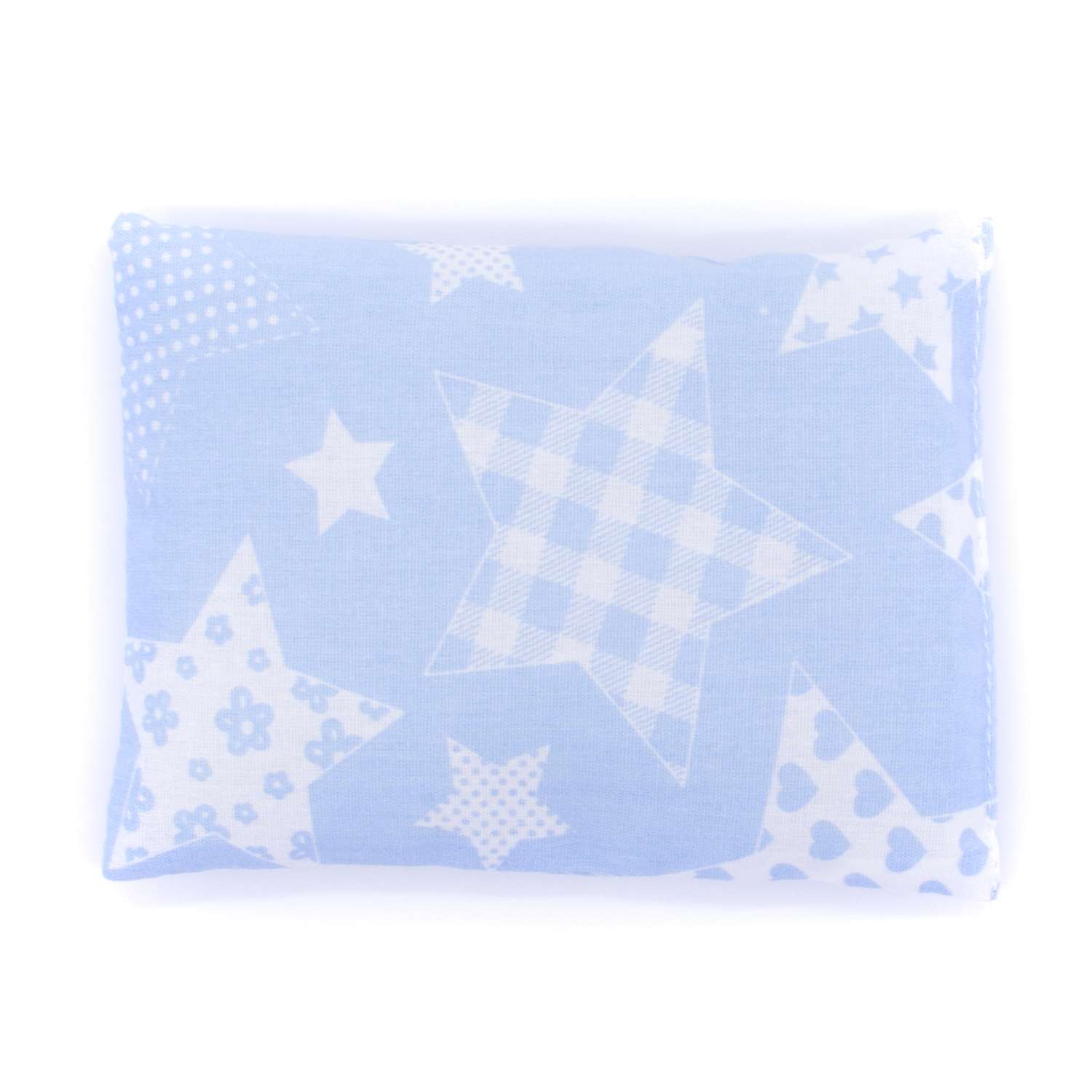 Комплект для пупса Модница 43-48 см: одеяло в пододеяльнике подушка и матрасик светло-голубой 6109светло-голубой - фото 6
