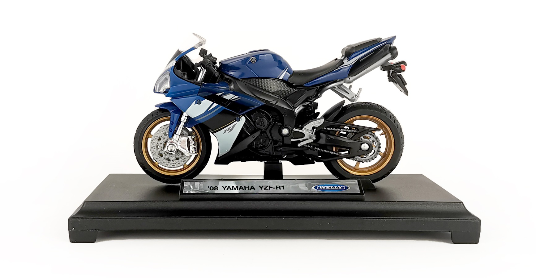 Мотоцикл WELLY 1:18 Yamaha YZF-R1 2008 синий 12806PW - фото 3