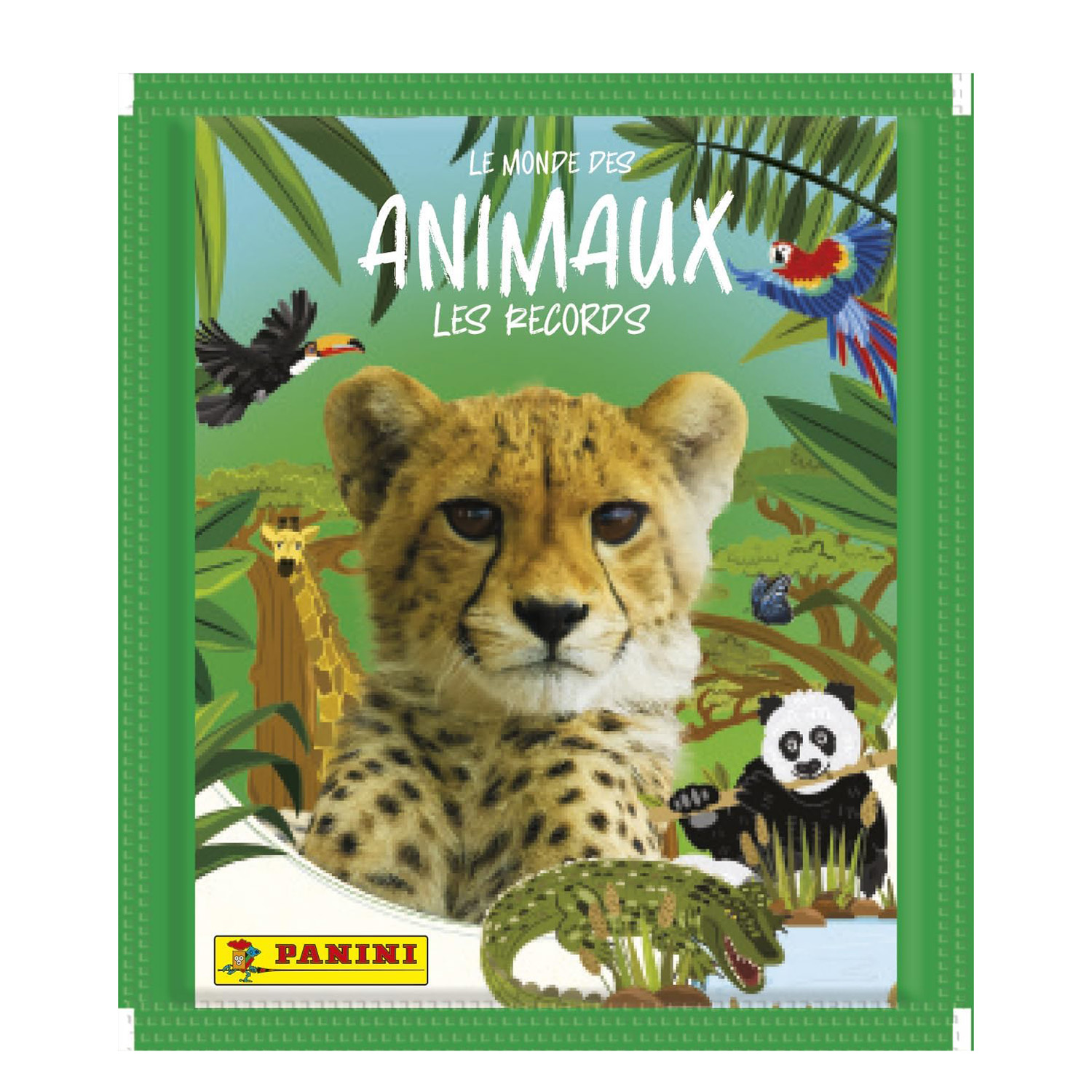 Набор коллекционных наклеек Panini Мир животных Рекорды Animali 2023 20 пакетиков в экоблистере - фото 2