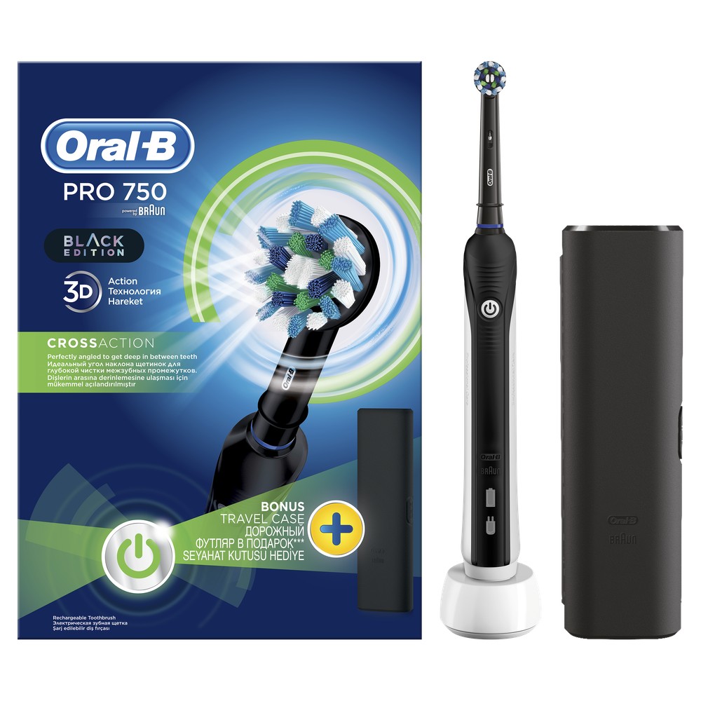 Электрическая зубная щетка ORAL-B PRO 750 Black D 16.513.UX - фото 2