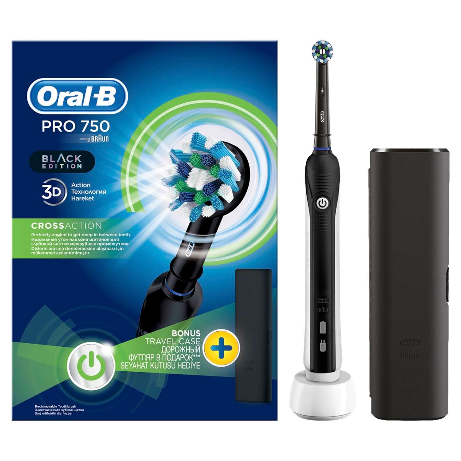 Электрическая зубная щетка ORAL-B PRO 750 Black D 16.513.UX - фото 2