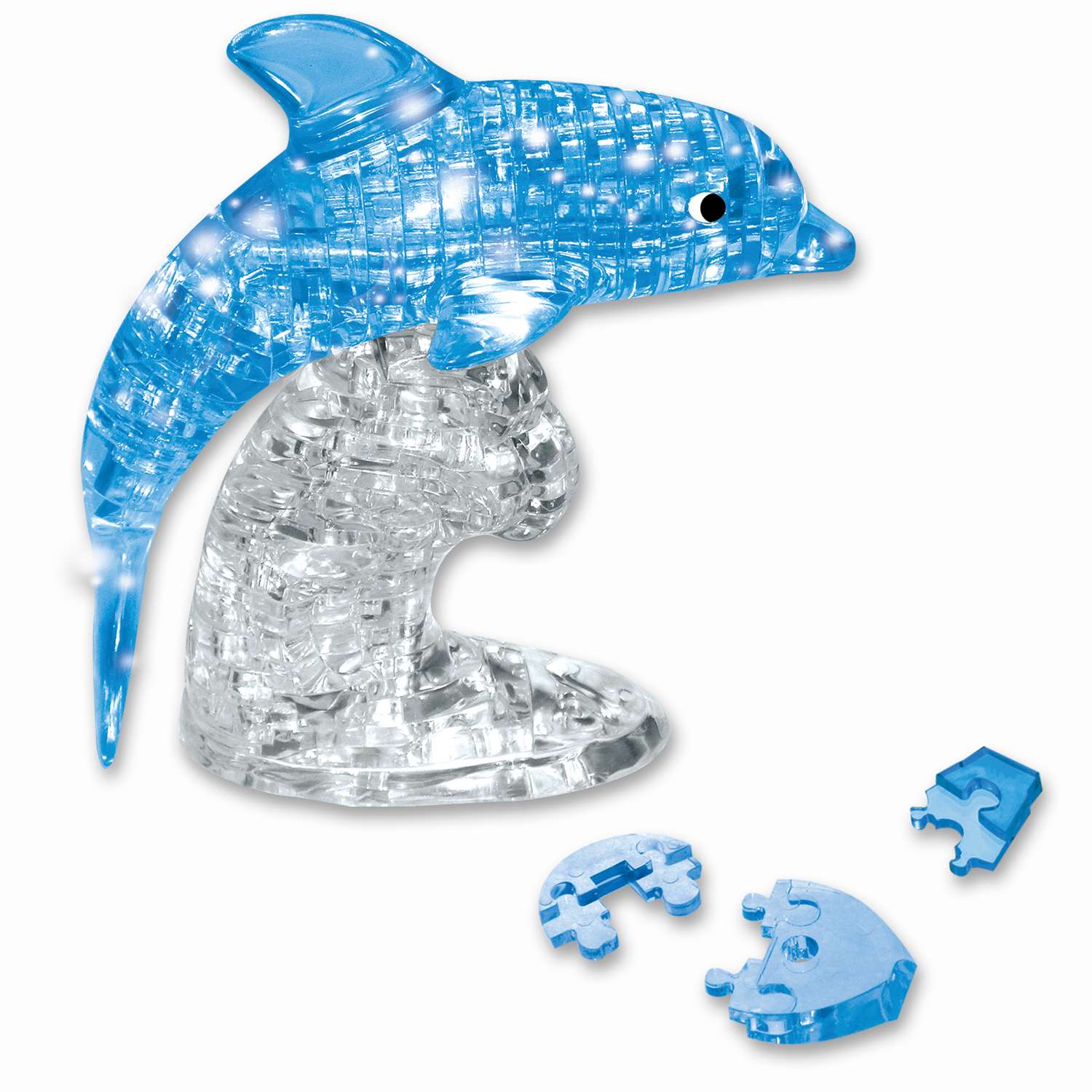 Развивающий 3D пазл BONDIBON Магия Кристалов Дельфин 95 деталей - фото 1