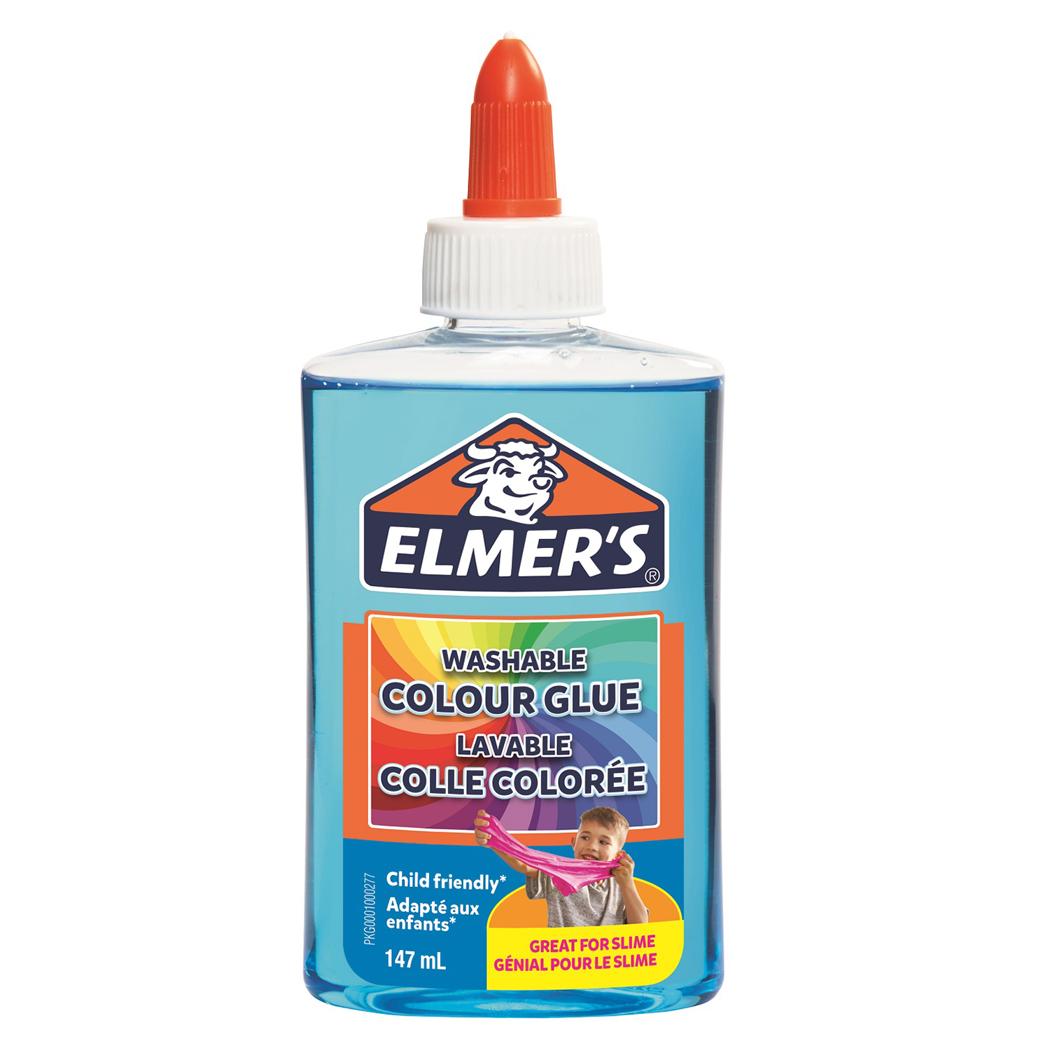 Клей для слаймов Elmers Color Glue 147 мл прозрачный Голубой - фото 1