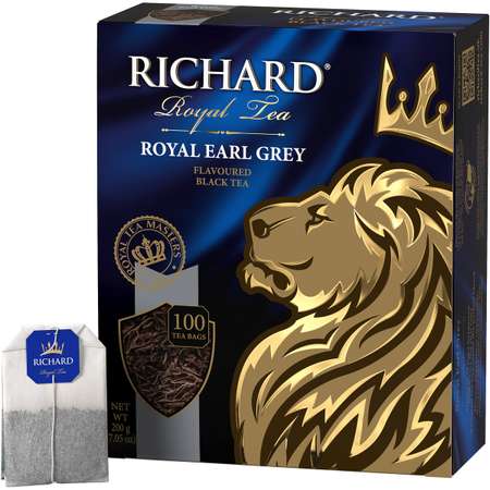 Чай черный Richard Royal Earl Grey 100 пакетиков