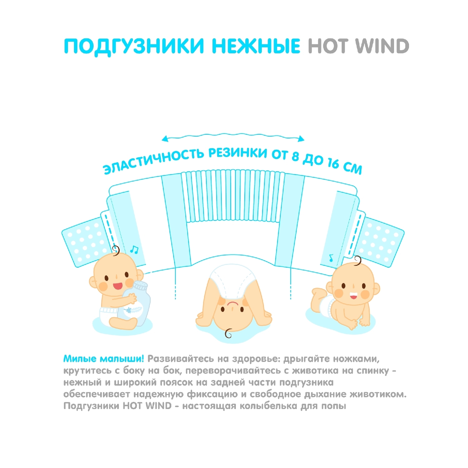 Подгузники LOVULAR Hot Wind S 3-7кг 22шт - фото 4