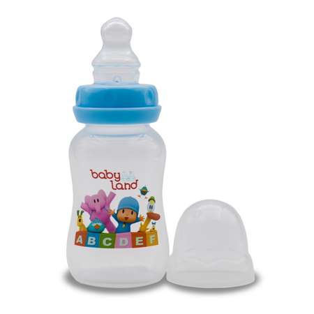 Бутылочка Baby Land 150мл с силиконовой анатомической соской Air System голубой