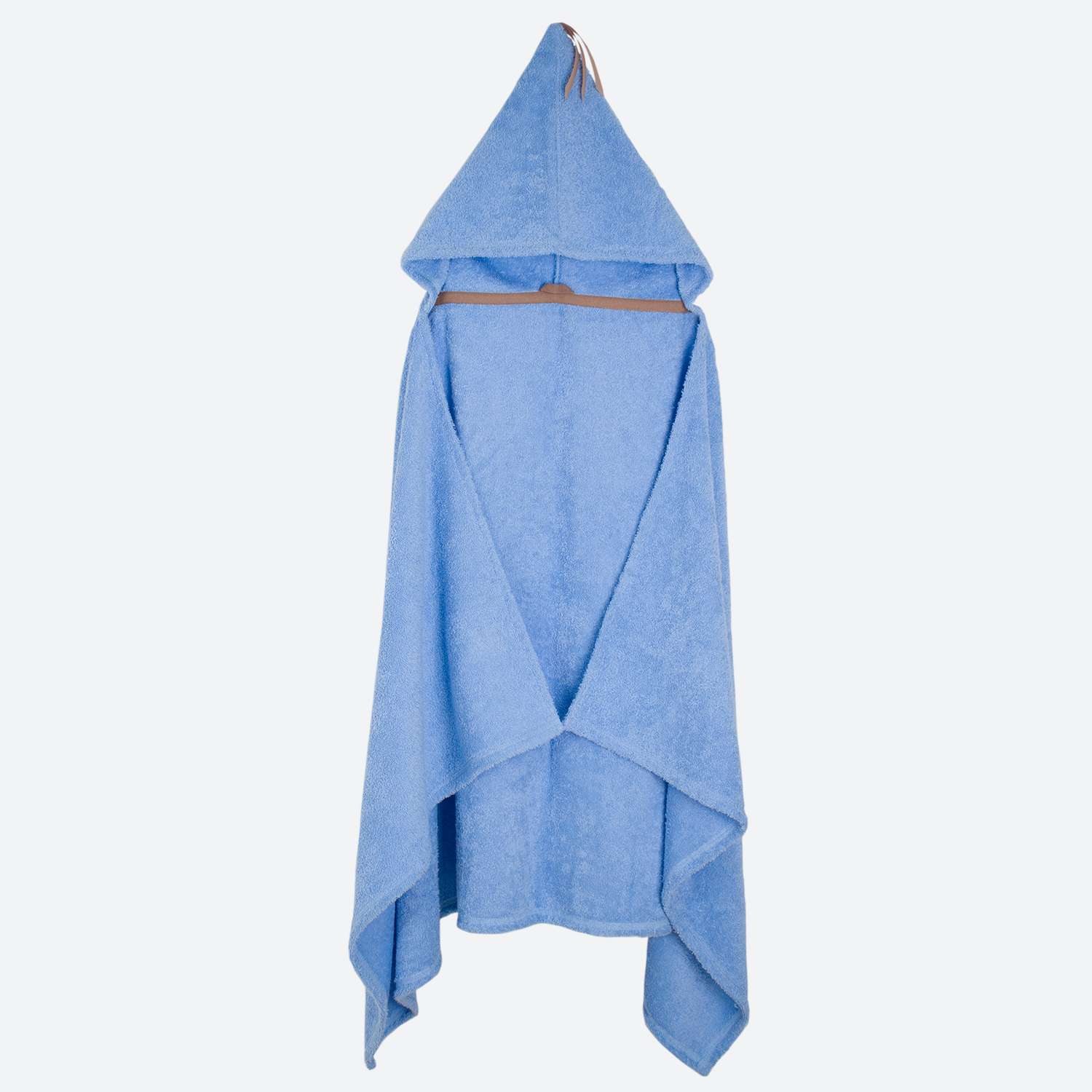 Полотенце с капюшоном BabyBunny Голубое L - фото 1