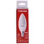 Лампа светодиодная Toshiba 5 Вт Е14 40W свеча C35 3000 K теплый свет 220В матовая