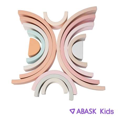 Силиконовая пирамидка ABASK PINK Радуга