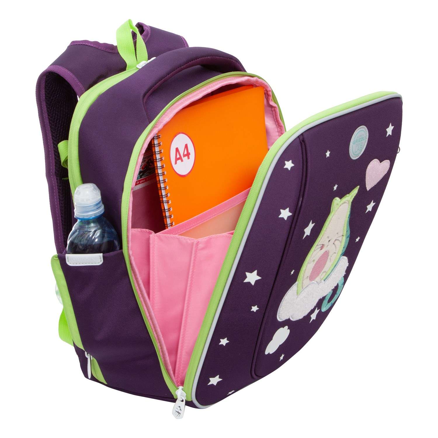 Рюкзак школьный Grizzly Фиолетовый RAf-292-11/2 - фото 5