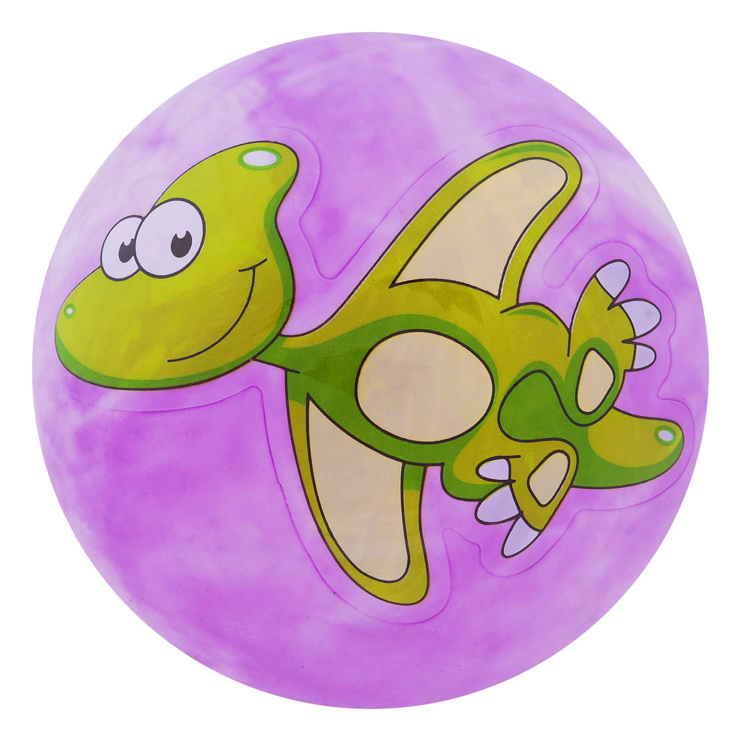 Мяч детский Zabiaka Динозаврики 25 см цвет фиолетовый - фото 1