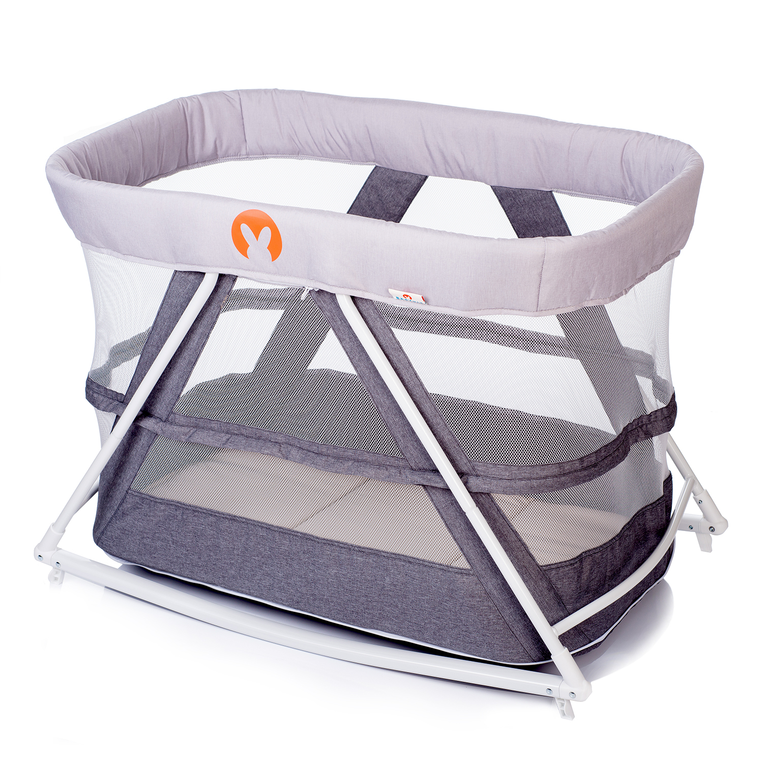 Колыбель-манеж Babyhit Rocking Crib Light-Grey - фото 1