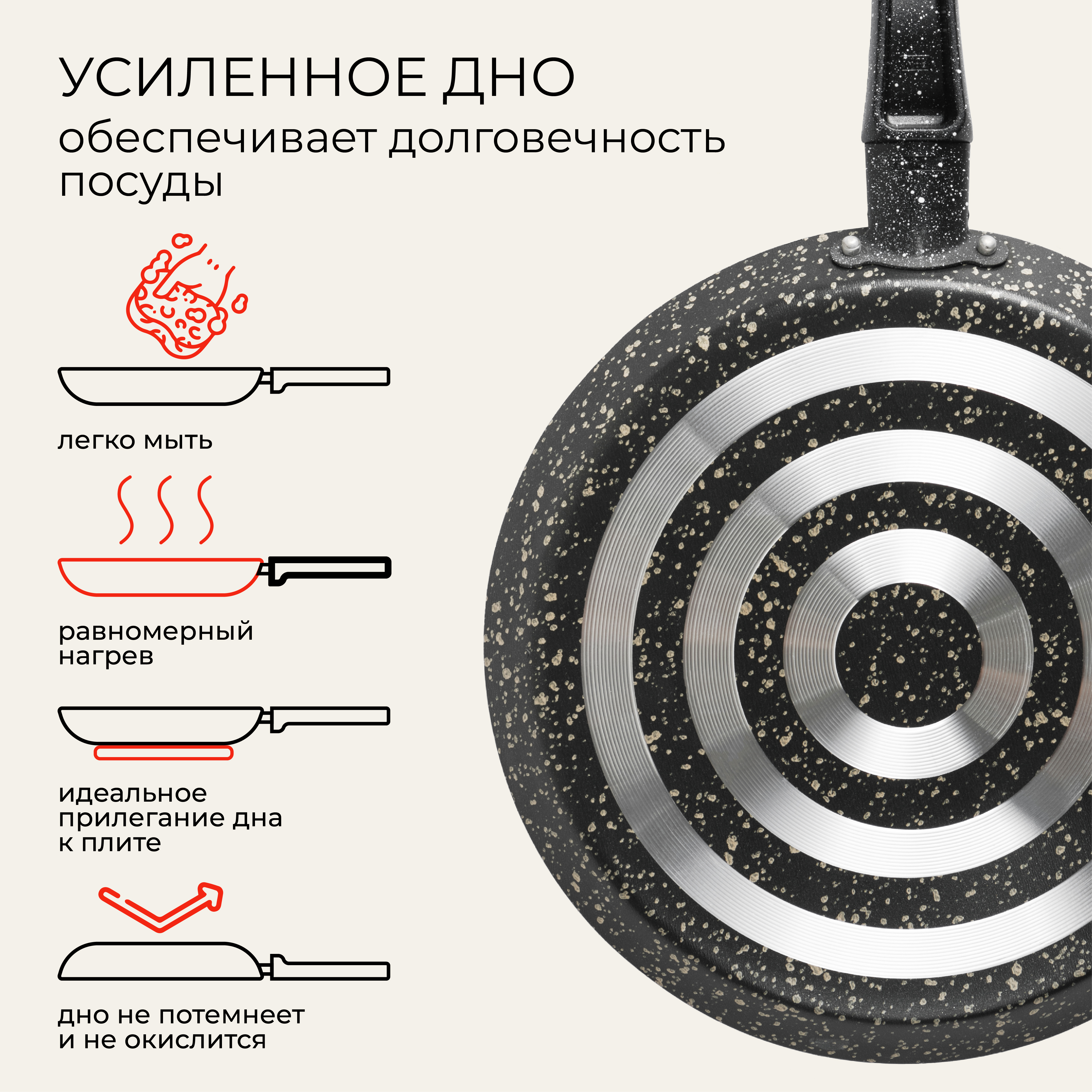 Сковорода блинная Doma Doma Constant Fine 22см - фото 4