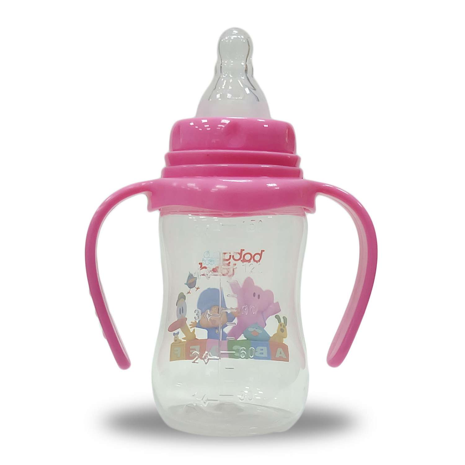 Бутылочка для кормления Baby Land с ручками 150мл и силиконовой соской Air System розовый - фото 2