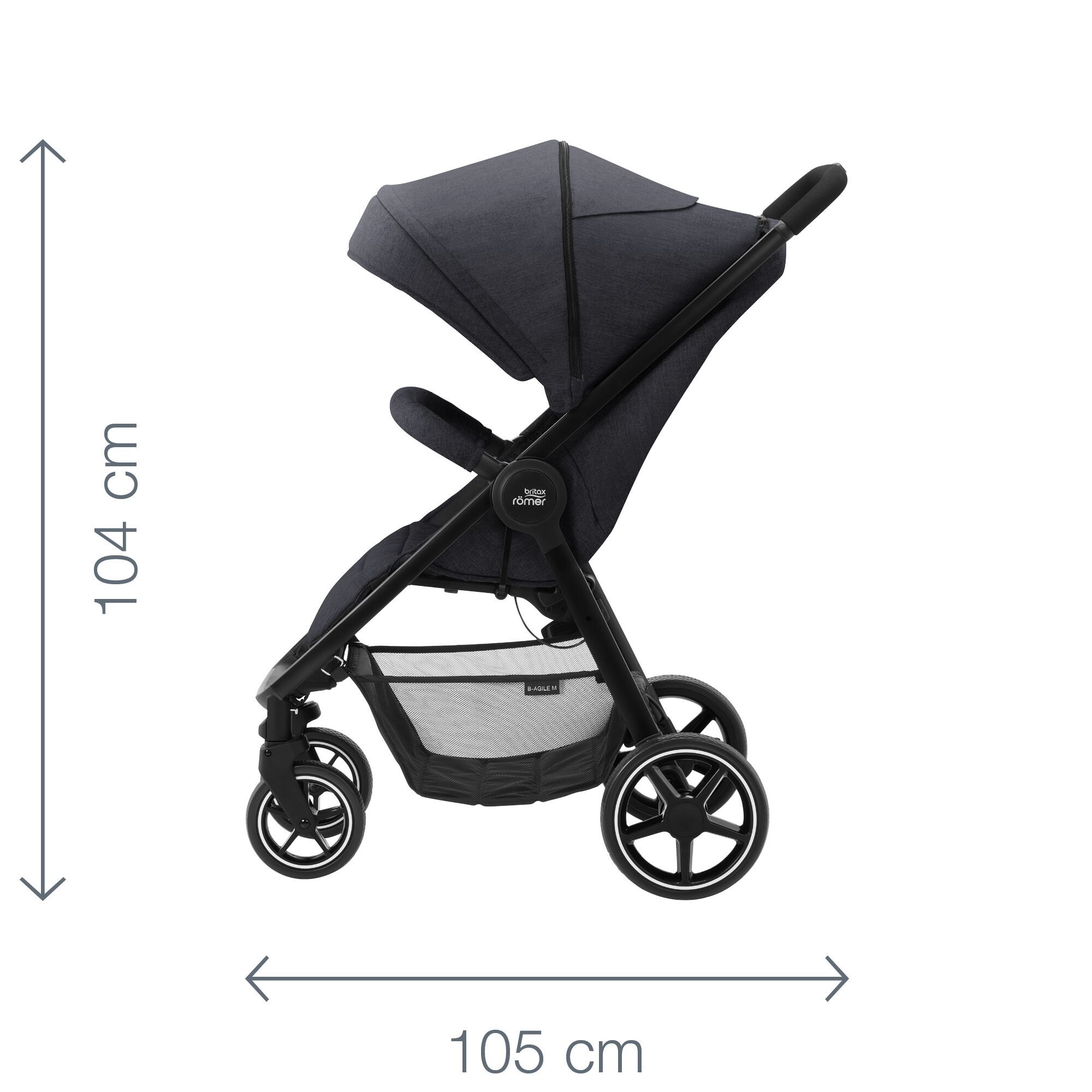 Коляска Britax Roemer B-Agile M Elephant Grey - фото 10