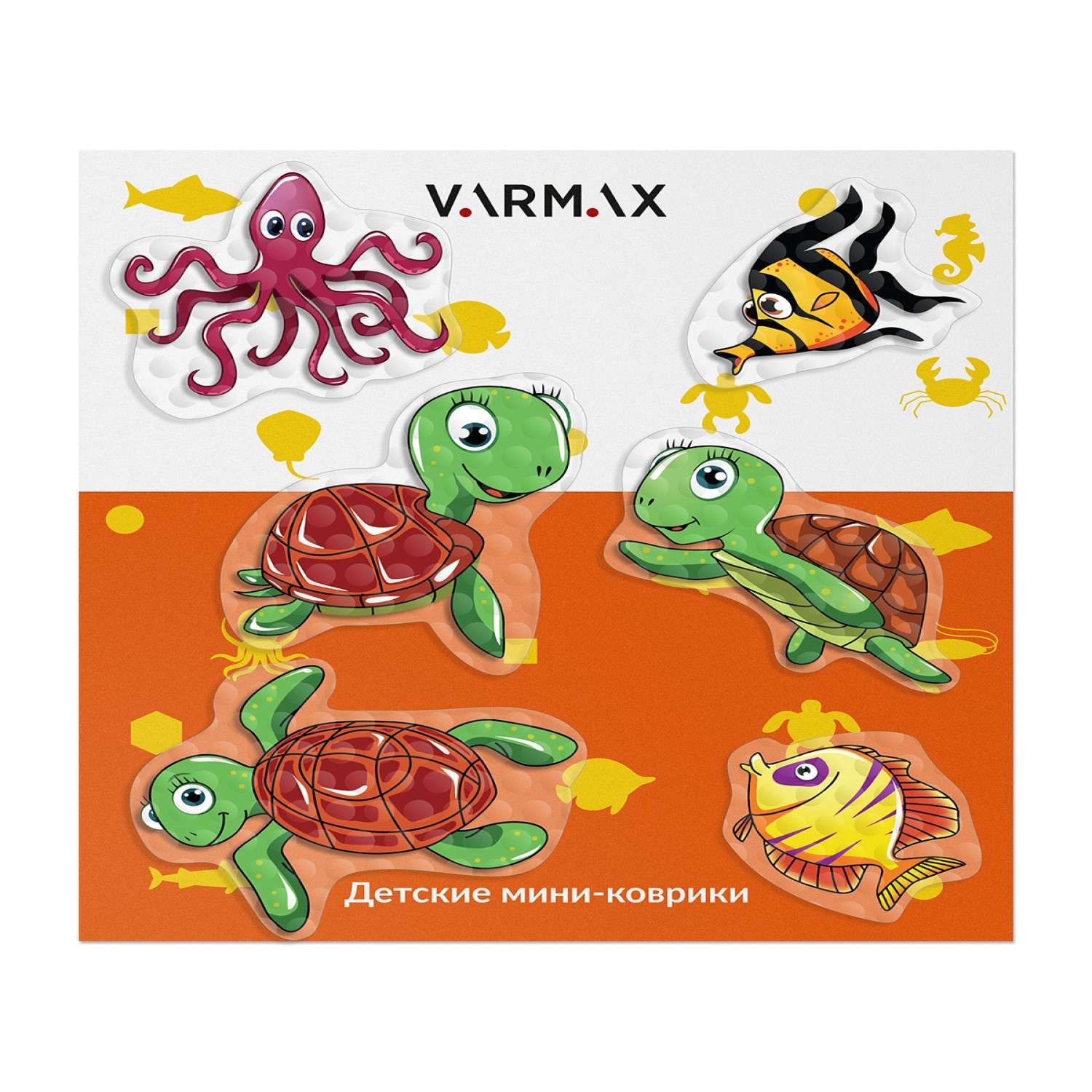Набор мини-ковриков Varmax № 15 с присосками в ванную детский - фото 2