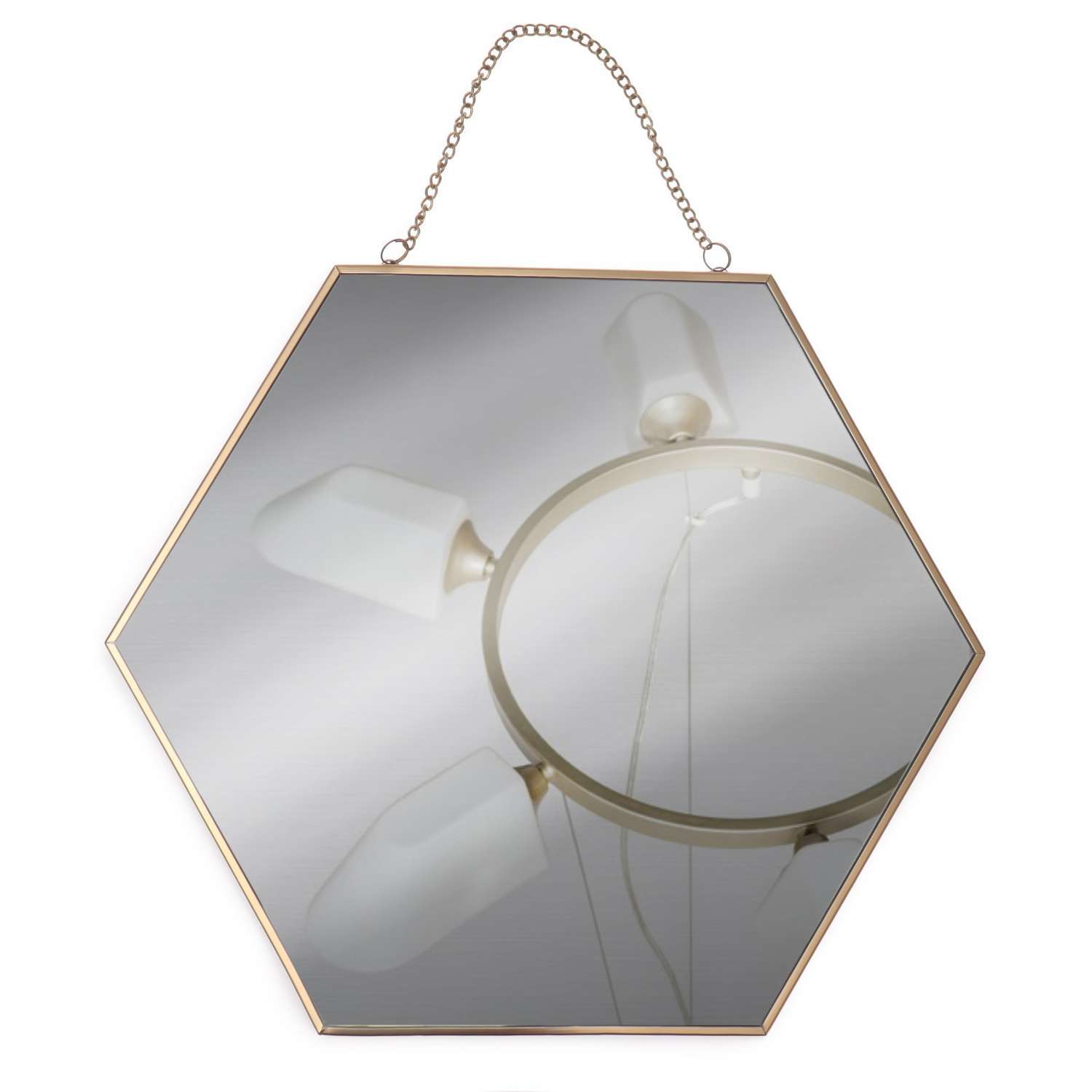 Зеркало Queen fair настенное «Изящная геометрия» зеркальная поверхность 25 × 28 см цвет золотистый - фото 2
