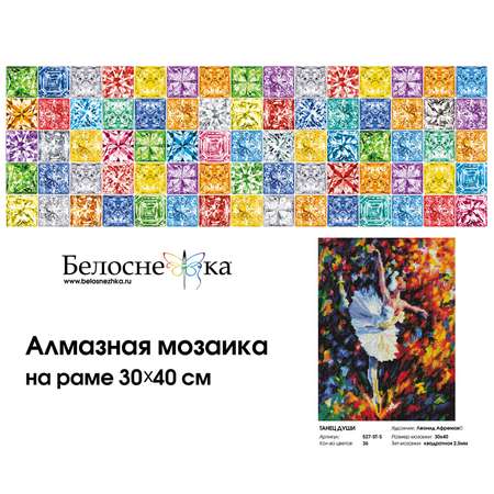Алмазная мозаика на подрамнике Белоснежка Танец души 527-ST-S 30х40 см.