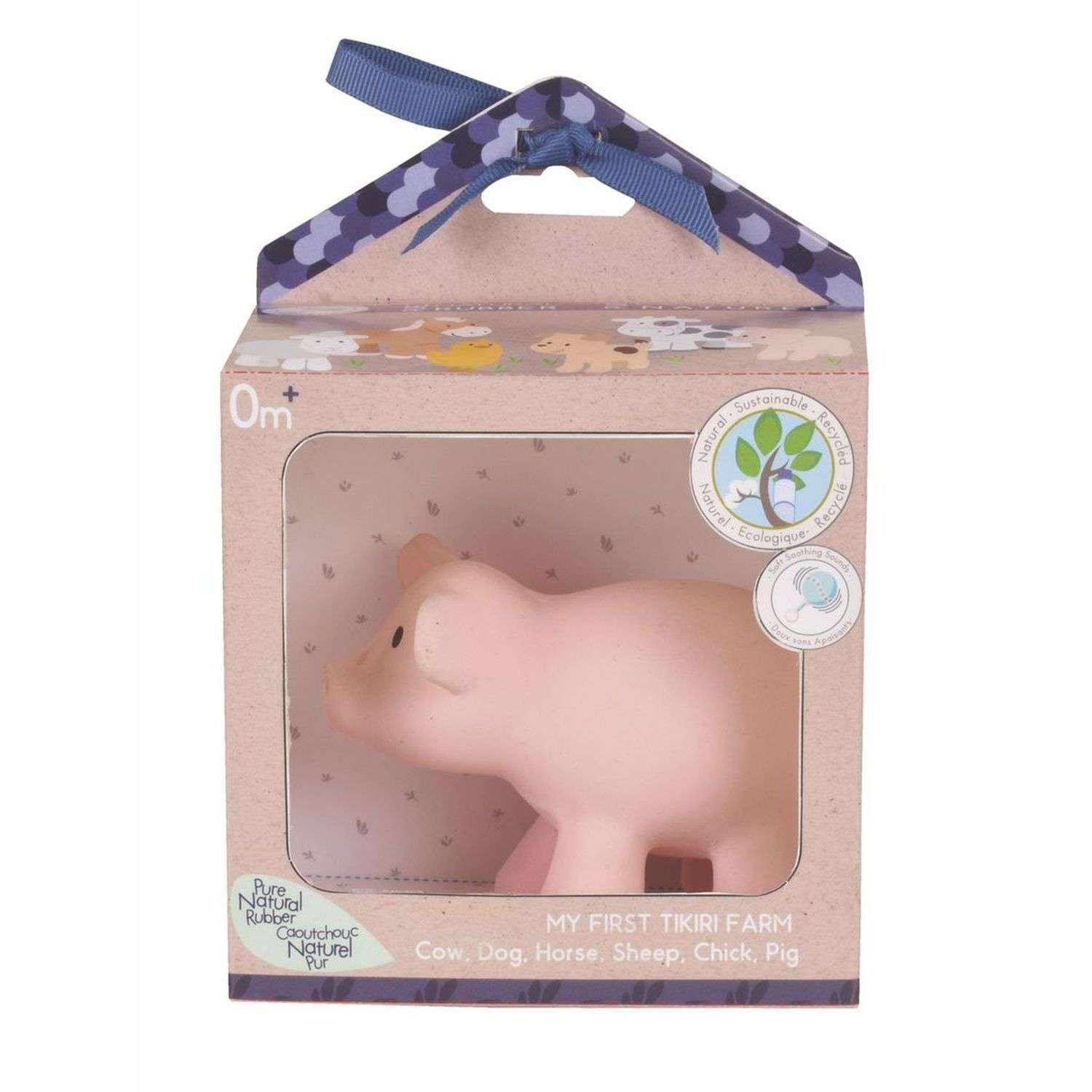 Игрушка из каучука Tikiri Свинка в подарочной упаковке - фото 1