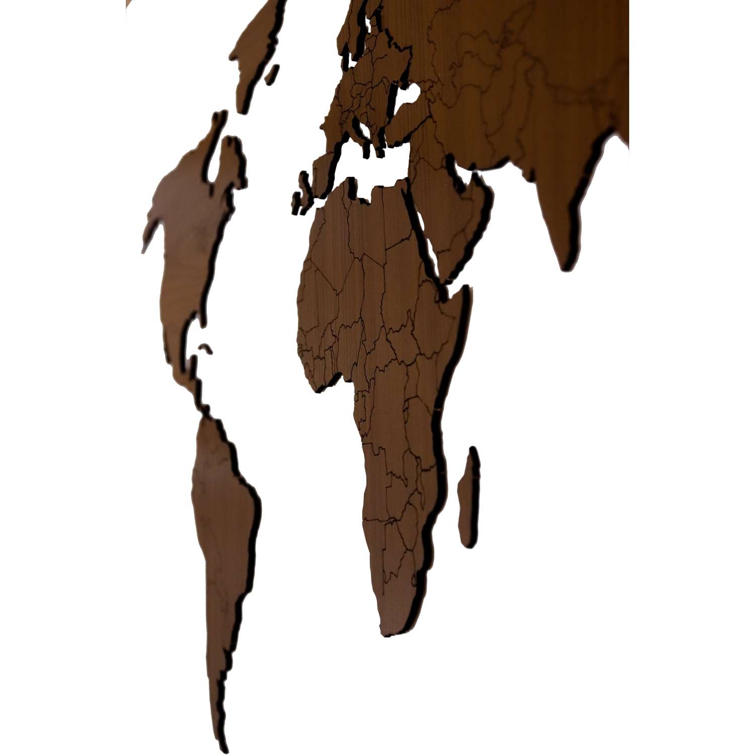Карта мира настенная Afi Design деревянная 150х80 см Large орех - фото 2