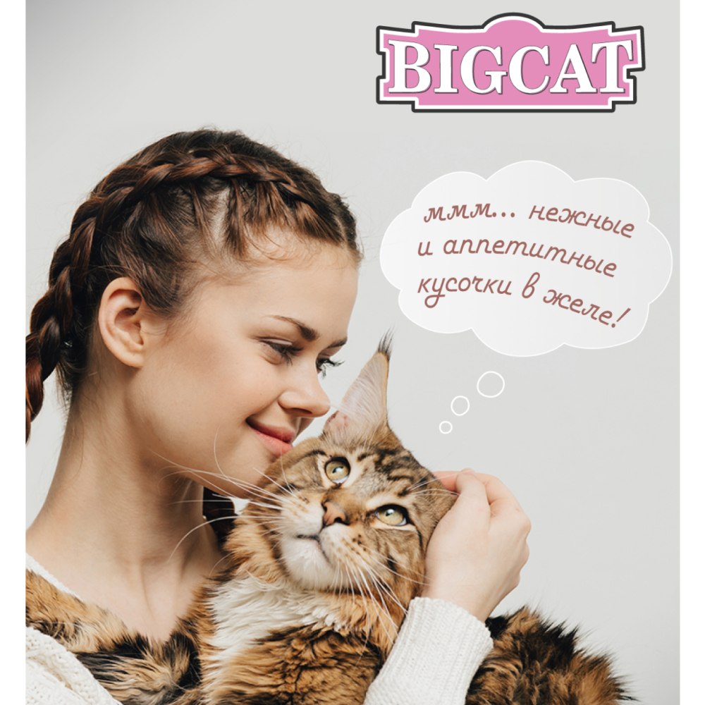 Корм влажный Зоогурман Big Cat с телятиной и кроликом 350гр х 12 шт - фото 3