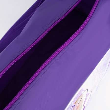 Сумка NAZAMOK спортивная на молнии наружный карман цвет сиреневый