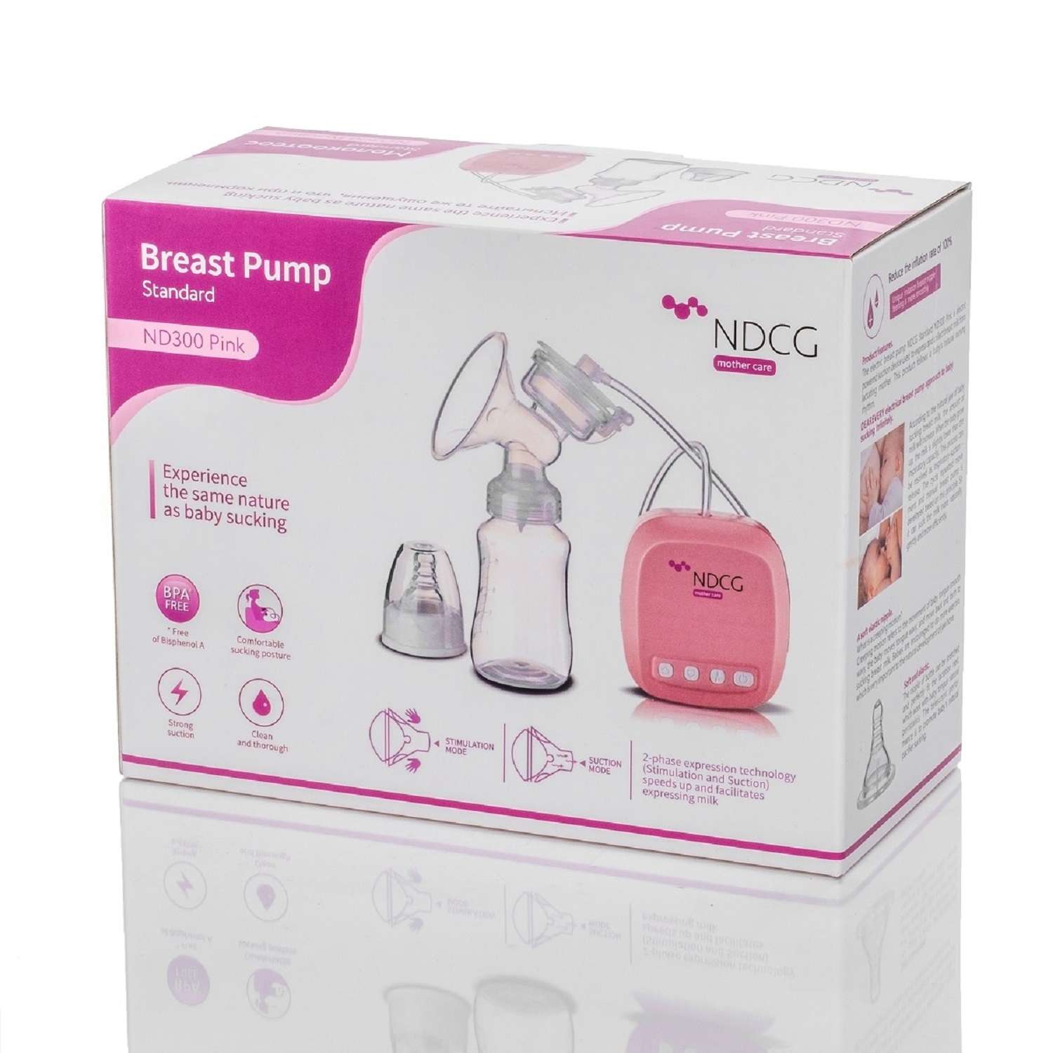 Молокоотсос NDCG электрический двухфазный Standard ND300 Pink - фото 8