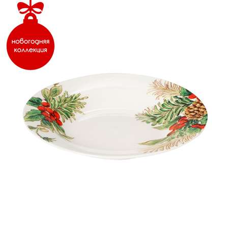 Тарелка Доляна фарфоровая суповая «Рождество»