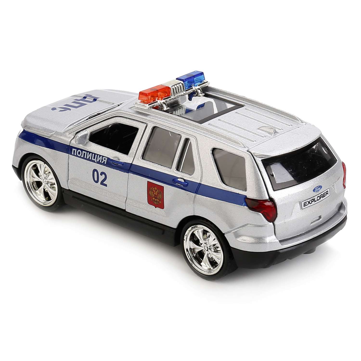 Машина инерционная Технопарк Ford Explorer Полиция открывающиеся двери 243667 243667 - фото 2