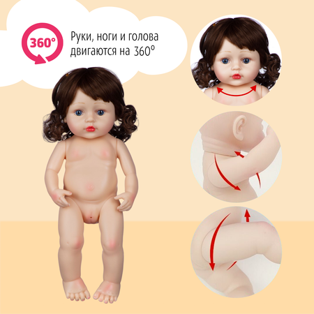 Кукла Реборн QA BABY девочка Афина силиконовая 38 см