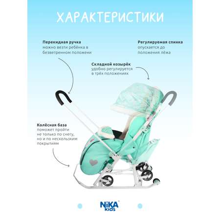 Санки-коляска NiKA kids Мятный