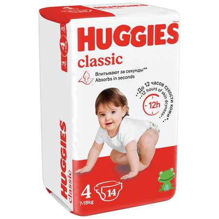 Подгузники Huggies Classic 4 7-18кг 14шт