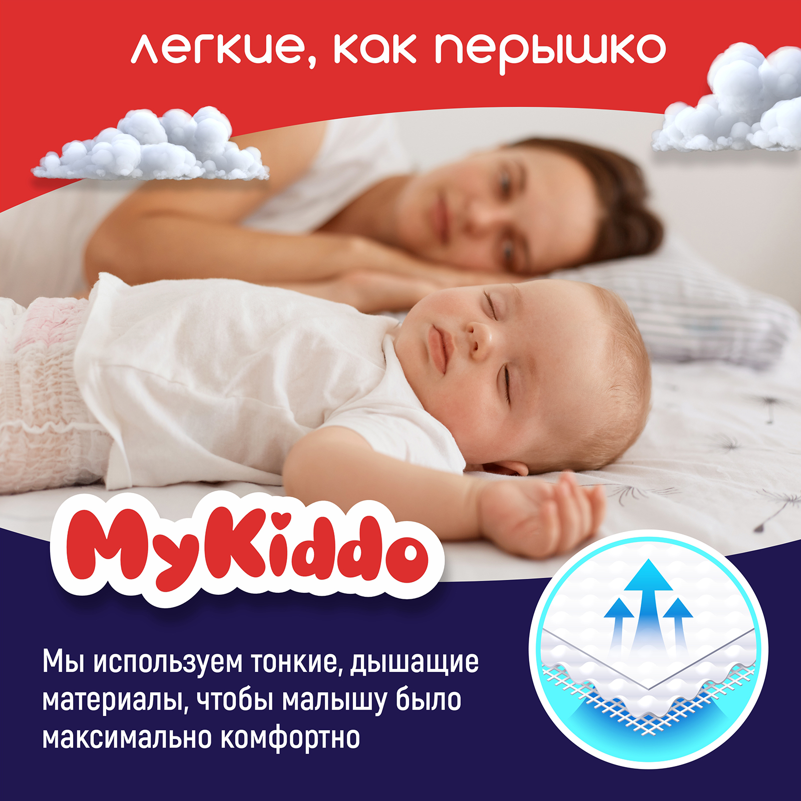 Подгузники-трусики MyKiddo Night M 6-10 кг 2 упаковки по 19 штук - фото 3