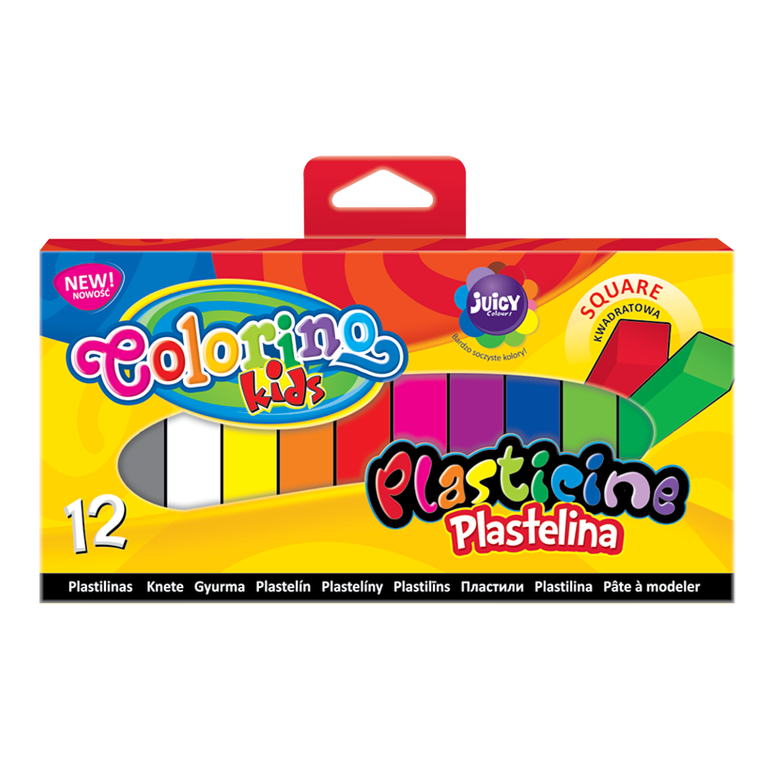 Пластилин COLORINO Kids квадратный 12 цветов - фото 1