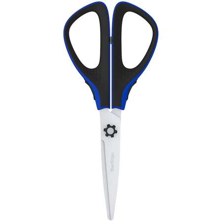 Ножницы BERLINGO Easycut 300 17.5 см синие мягкие вставки европодвес