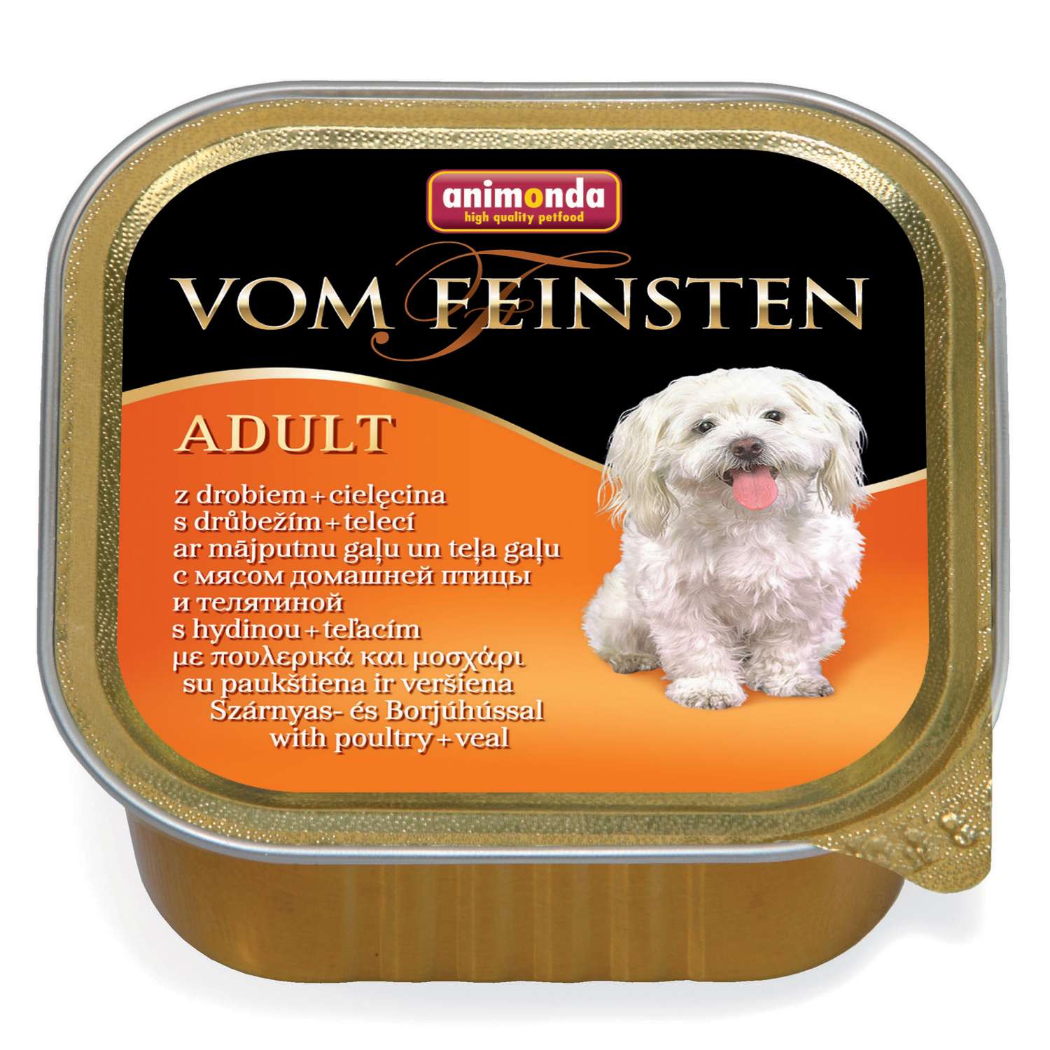 Корм для собак ANIMONDA 150г Vom Feinsten Classic с домашней птицей и телятиной консервированный - фото 1