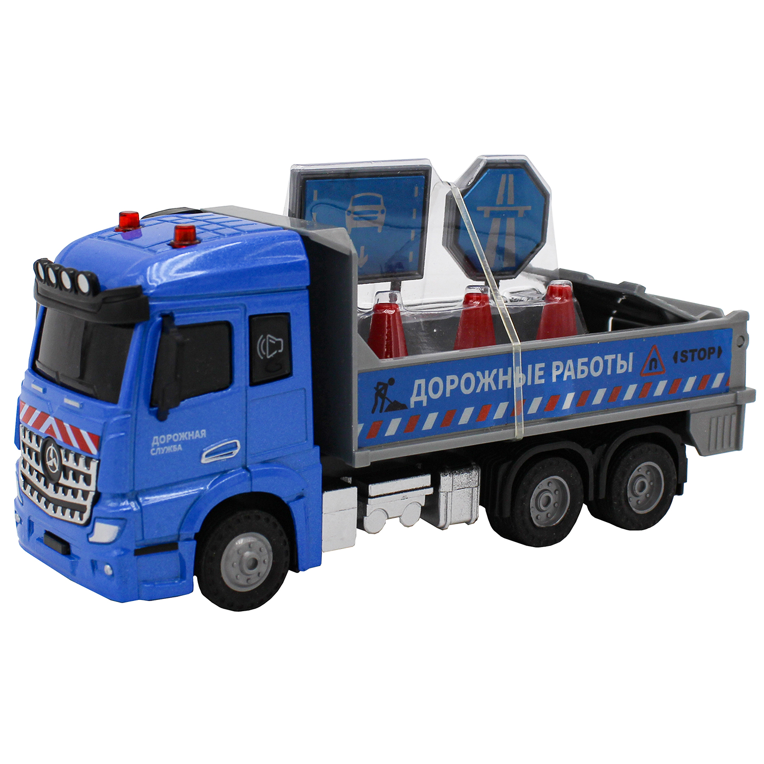 Грузовик Funky Toys с дорожными знаками 1:43 FT61086 - фото 1
