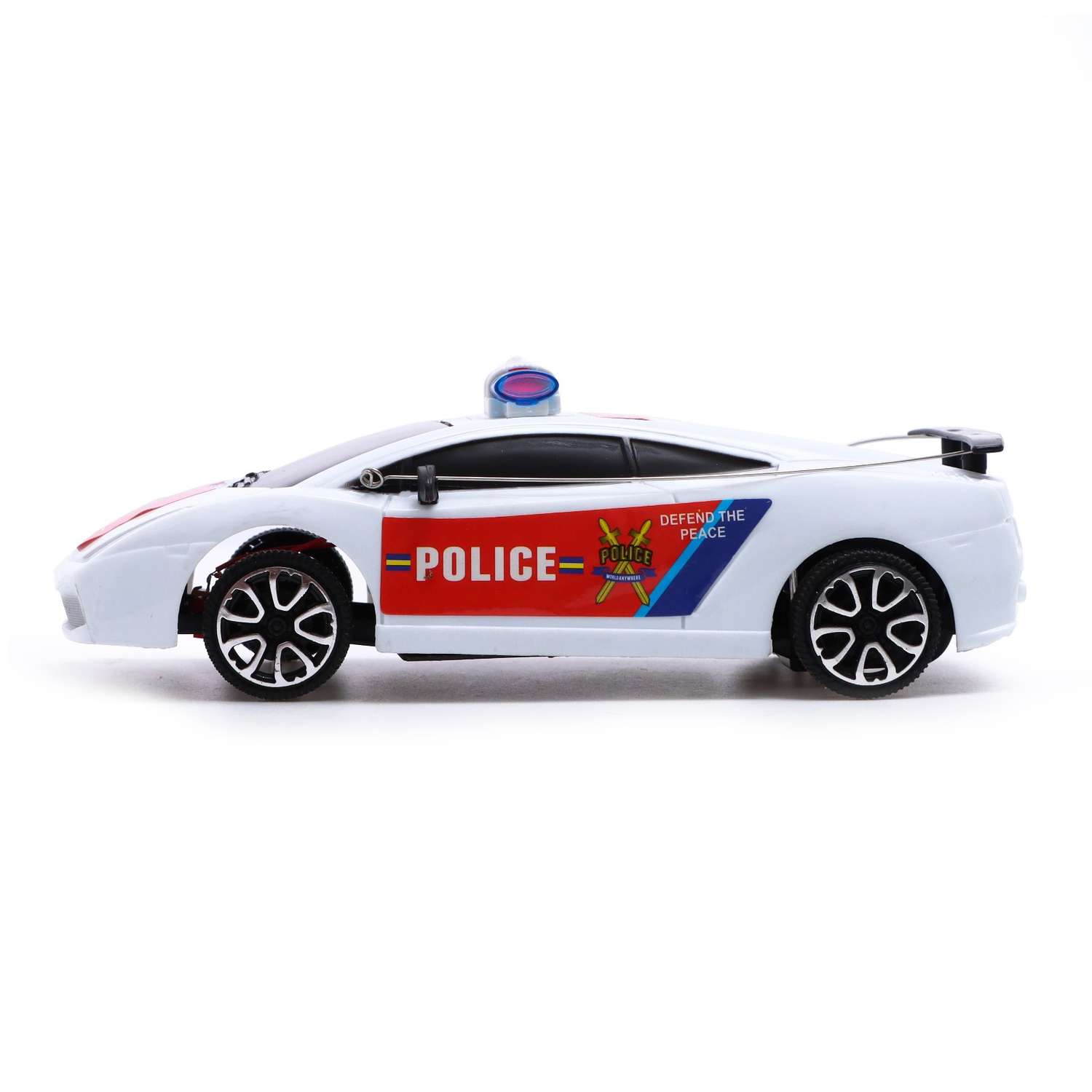 Машина Автоград радиоуправляемая «Полицейский патруль» работает от батареек цвет бело красный - фото 2