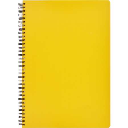 Бизнес-тетрадь Attache Bright colours А4 96 листов клетка спираль пластиковая обложка тонированный блок желтый