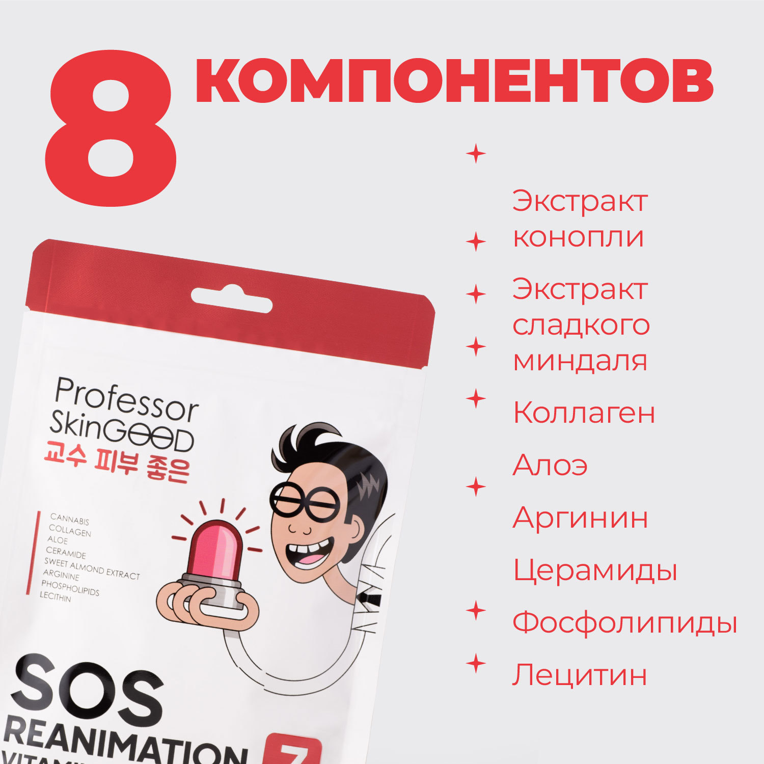 Маска Professor SkinGOOD анти стресс Фантастическое Питание SOS Reanimation Vitamin Mask Pack - фото 3