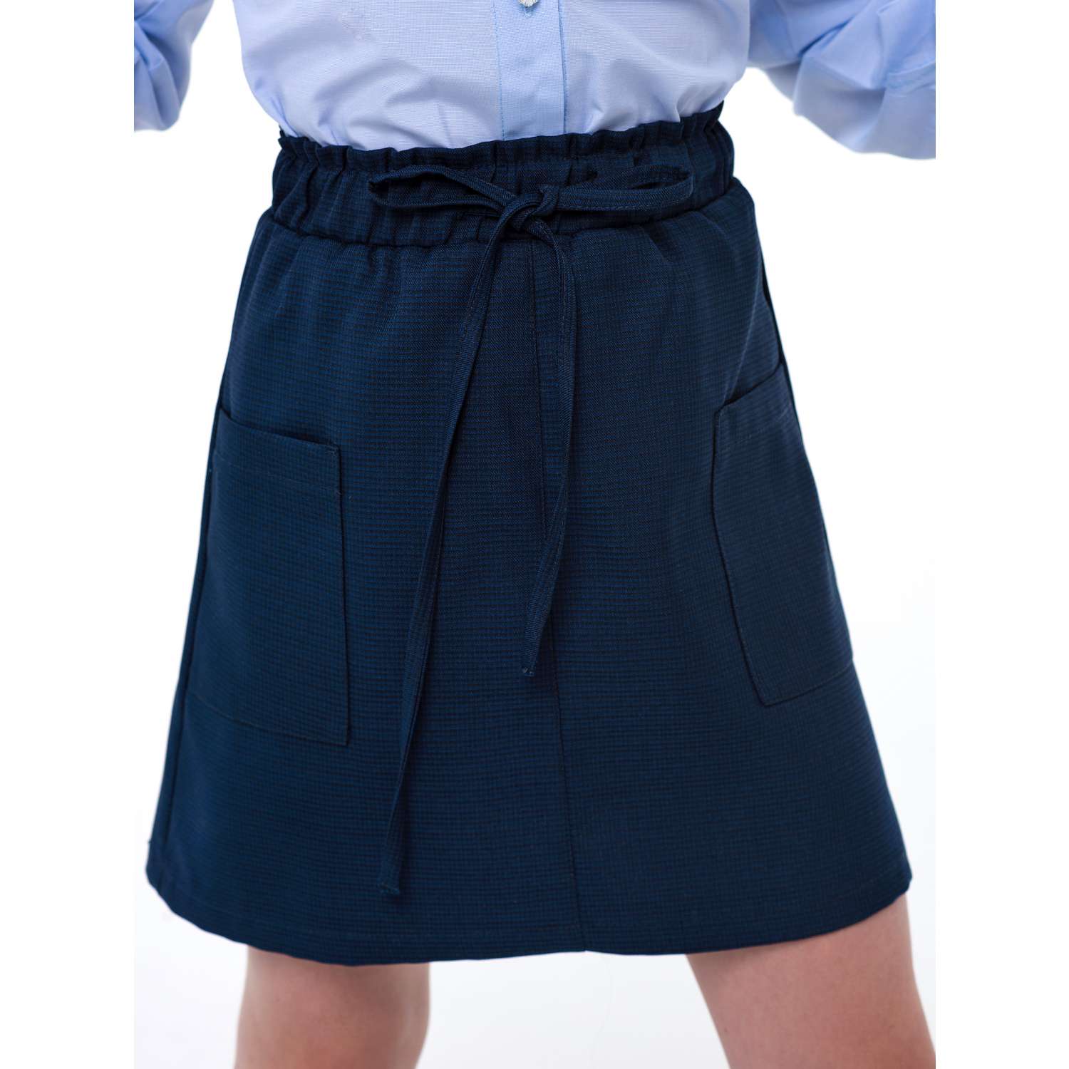 Школьная юбка LisaWeta SS-059-22 синий - фото 1
