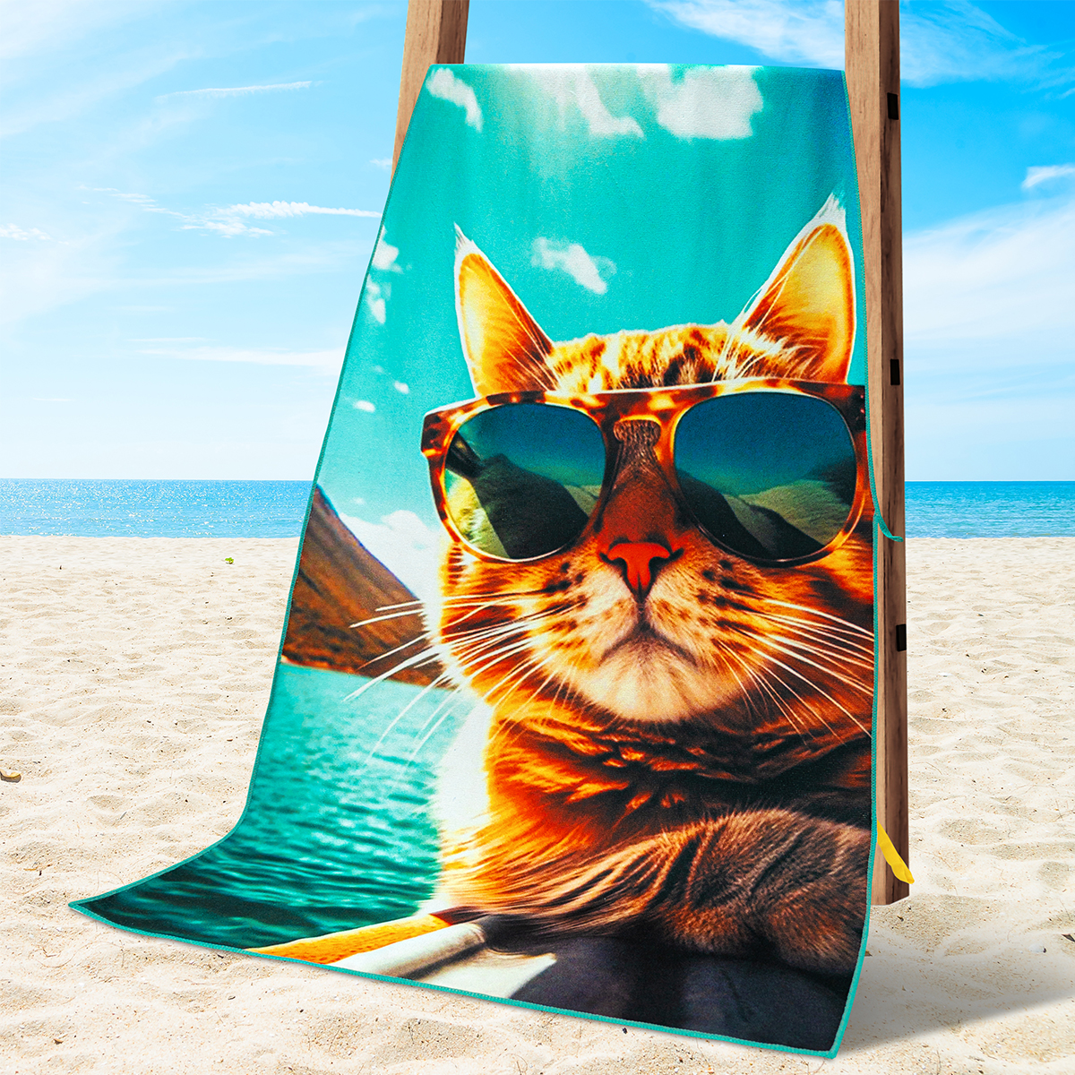 Полотенце BRAVO The Beach Cat 70х140 - фото 1