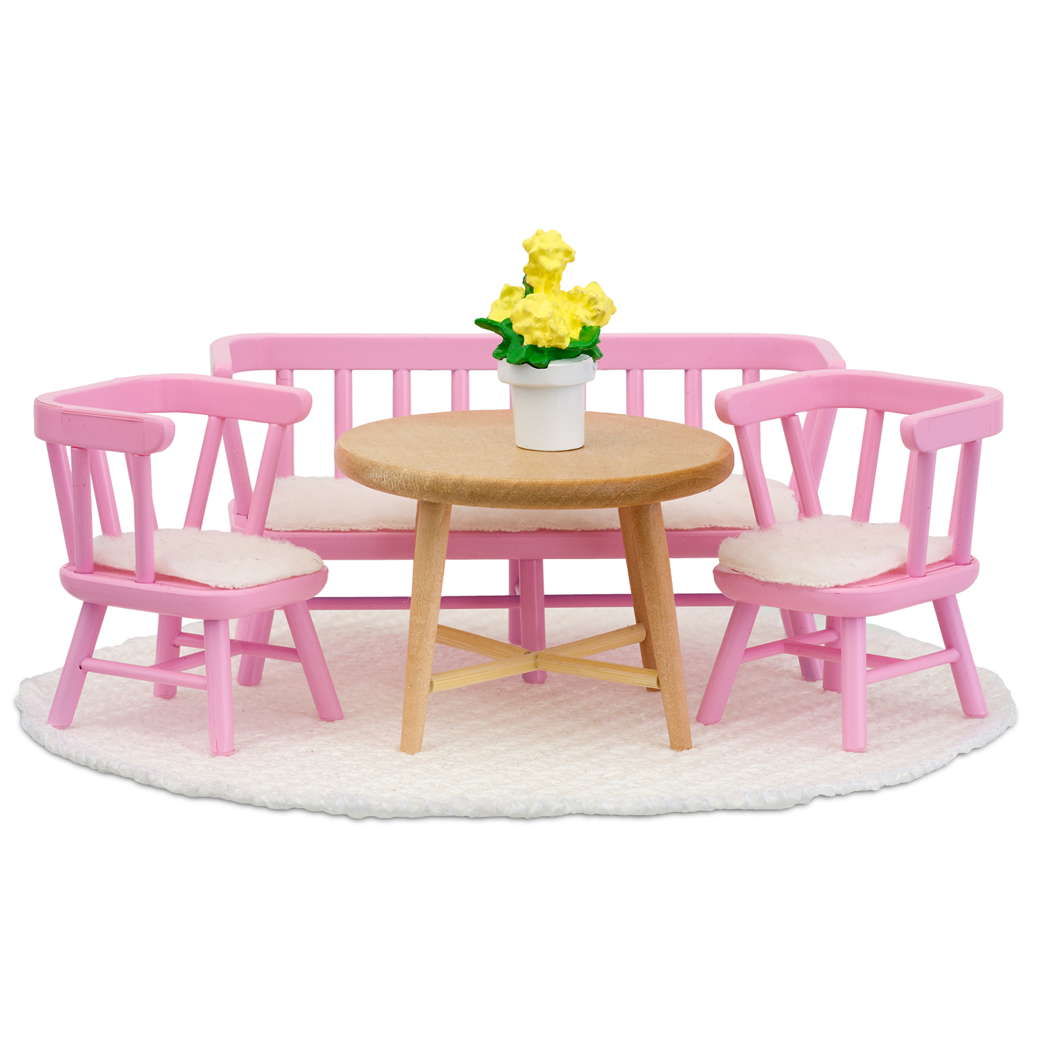 Мебель для домика Lundby Обеденный уголок 9предметов Розовый LB_60207900 LB_60207900 - фото 2